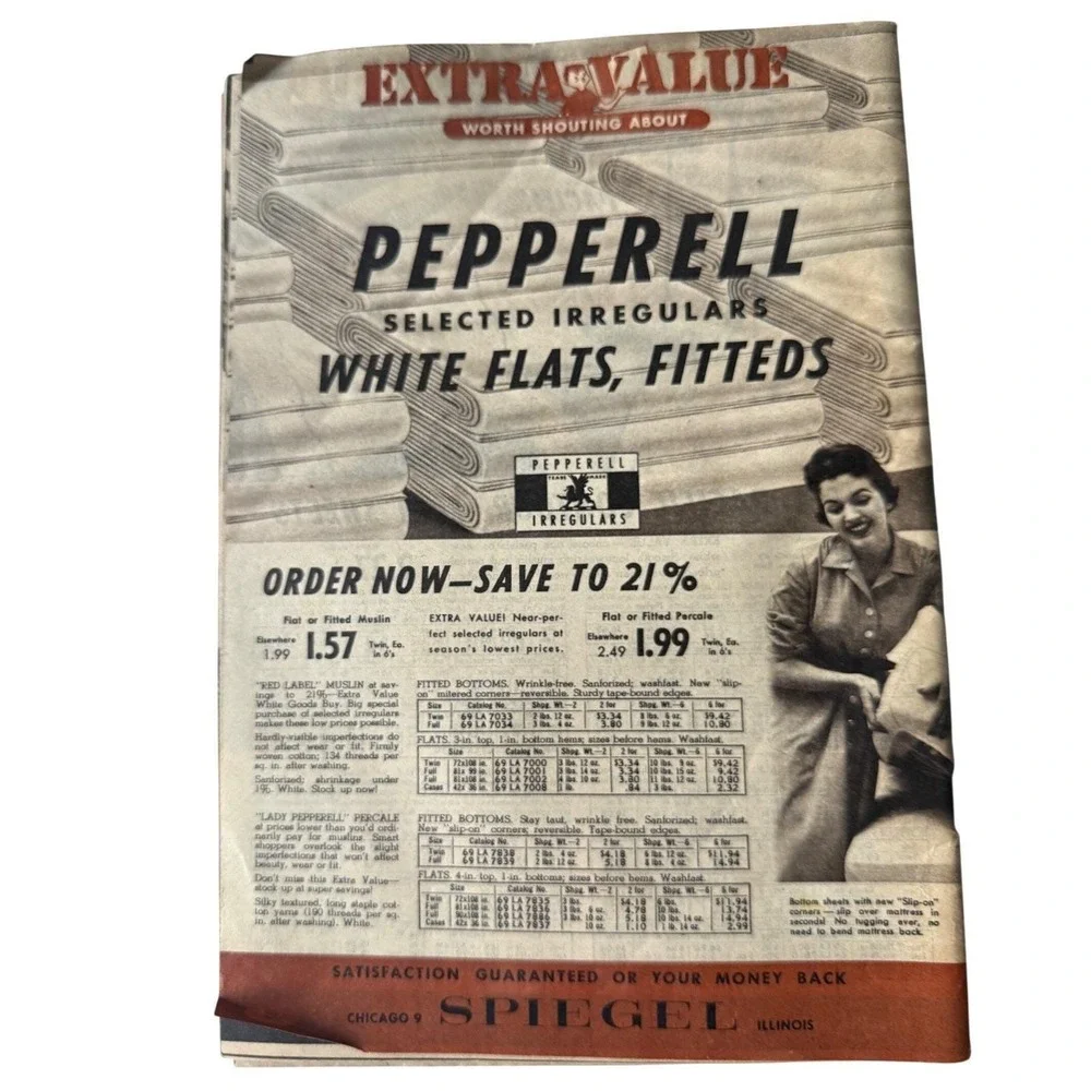 Spiegel 1956 Vintage Sale Catalog 1950s Fashion Ephemera Mid Century Advertising
